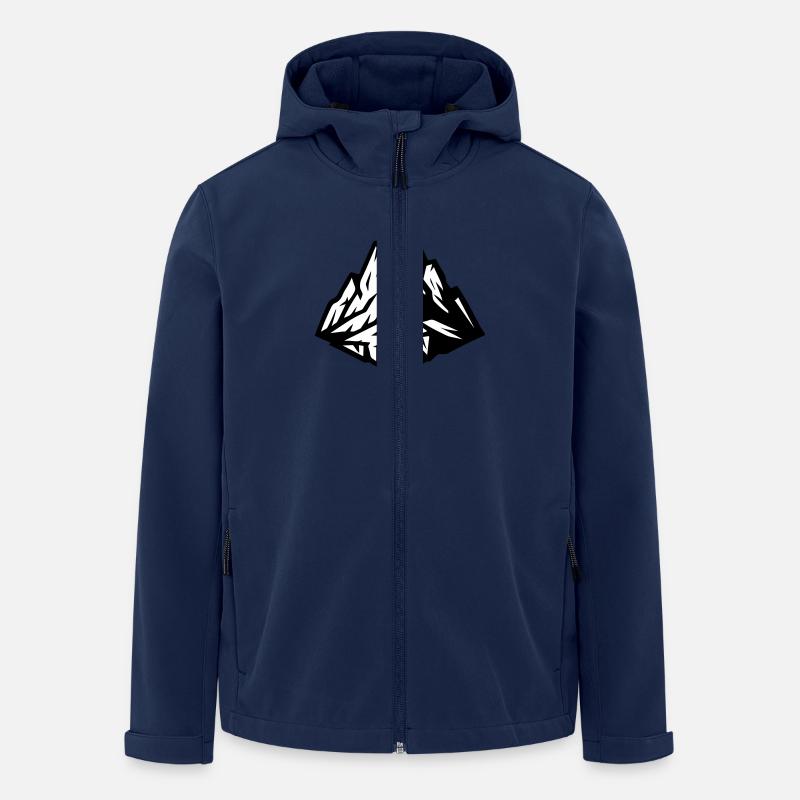 Berg Gipfel Symbol - Recycelte Männer Softshell-Jacke von Stanley/Stella - Navy