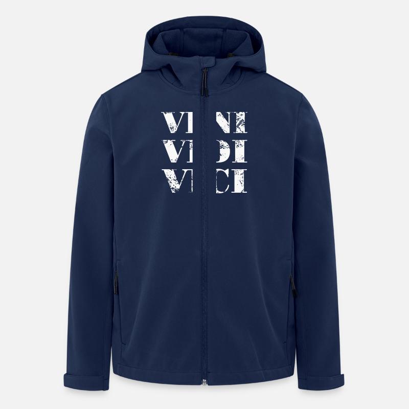 VENI VIDI VICI - Recycelte Männer Softshell-Jacke von Stanley/Stella - Navy