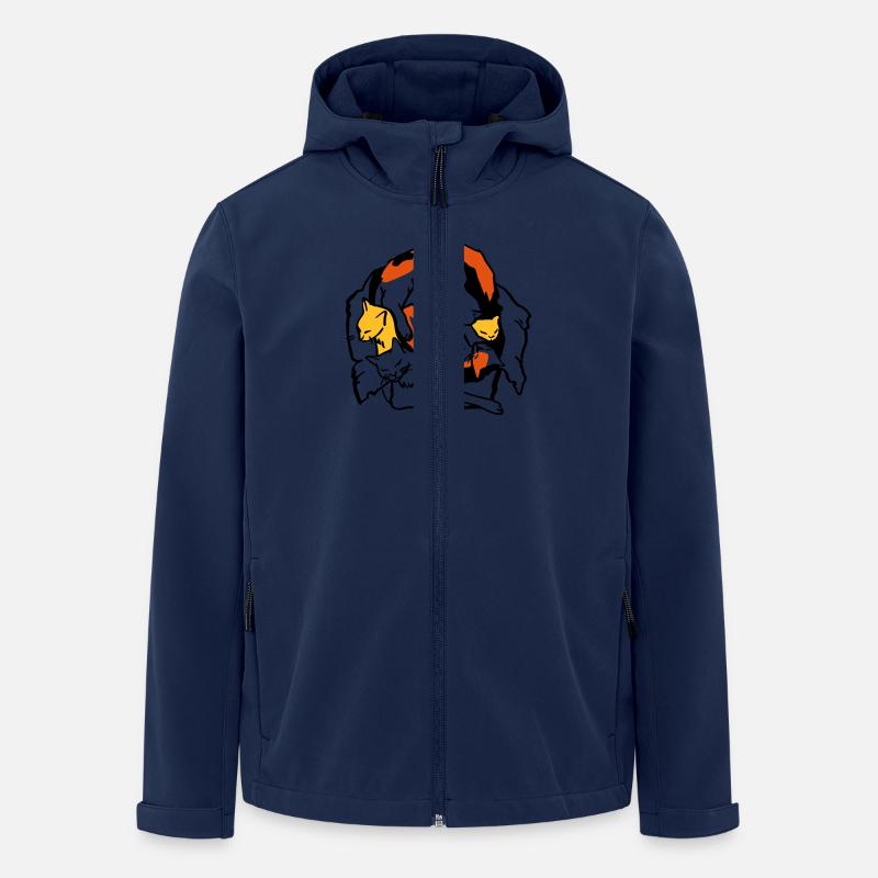 Katzen in Box - Recycelte Männer Softshell-Jacke von Stanley/Stella - Navy