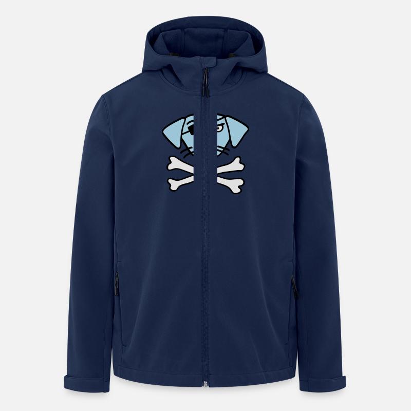 pirate_dog_042013_a_3c - Recycelte Männer Softshell-Jacke von Stanley/Stella - Navy
