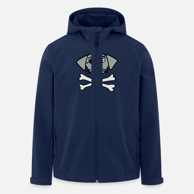 pirate_dog_042013_b_3c - Recycelte Männer Softshell-Jacke von Stanley/Stella - Navy