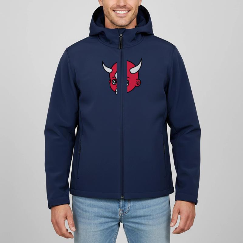 head face evil devil demon hell devil satan crawli Men’s Recycled Softshell Jacket by Stanley/Stella