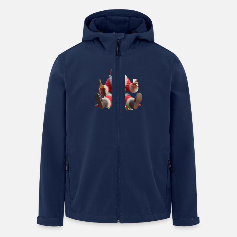 Père Noël ivre 2 - Veste softshell homme en polyester recyclé Stanley/Stella - marine