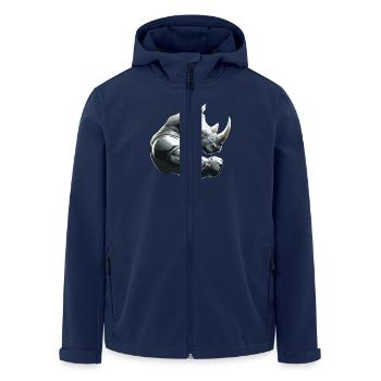 Nashorn Gewichtheben Fitness-Studio - Recycelte Männer Softshell-Jacke von Stanley/Stella - Navy - Vorne - AI Model Male 185 light (185cm)