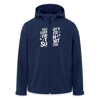 Technical Support Computer - Men’s Recycled Softshell Jacket by Stanley/Stella - navy - Front - AI Model Male 185 light (185cm)
