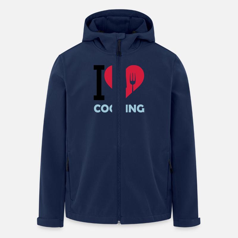 i love cooking - Recycelte Männer Softshell-Jacke von Stanley/Stella - Navy