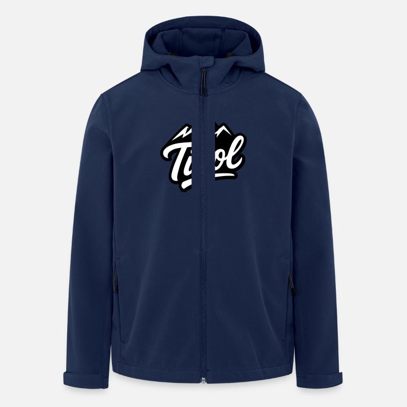 Tirol Berge - Recycelte Männer Softshell-Jacke von Stanley/Stella - Navy