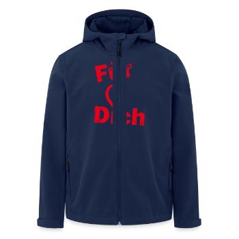 Für Dich - Recycelte Männer Softshell-Jacke von Stanley/Stella - Navy - Vorne - AI Model Male 185 light (185cm)