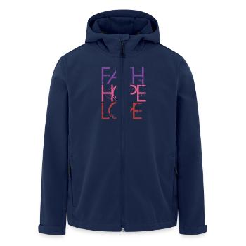 Faith Hope Love - Men’s Recycled Softshell Jacket by Stanley/Stella - navy - Front - AI Model Male 185 light (185cm)