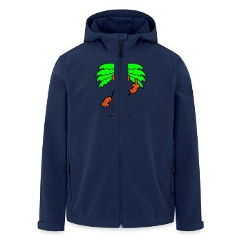 Lustige Böse Palme Zeigt Wütend Mittelfinger Comic - Recycelte Männer Softshell-Jacke von Stanley/Stella - Navy - Vorne - AI Model Male 185 light (185cm)