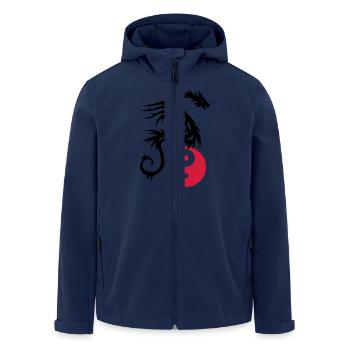 Dragon DRAKO | Yin & Yang - Men’s Recycled Softshell Jacket by Stanley/Stella - navy - Front - AI Model Male 185 light (185cm)