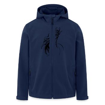 pferdekopf - Recycelte Männer Softshell-Jacke von Stanley/Stella - Navy - Vorne - AI Model Male 185 light (185cm)