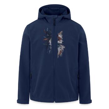 Fox - Men’s Recycled Softshell Jacket by Stanley/Stella - navy - Front - AI Model Male 185 light (185cm)