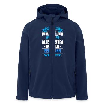 BERGMANN - Recycelte Männer Softshell-Jacke von Stanley/Stella - Navy - Vorne - AI Model Male 185 light (185cm)