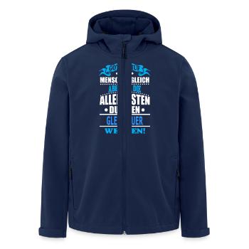 GLEISBAUER - Recycelte Männer Softshell-Jacke von Stanley/Stella - Navy - Vorne - AI Model Male 185 light (185cm)