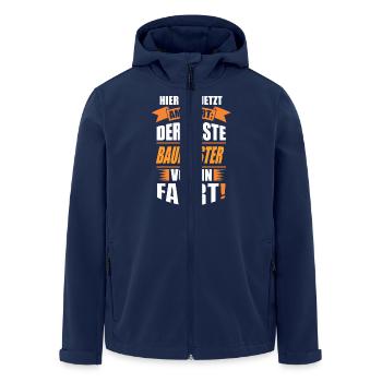 BAUMEISTER - Recycelte Männer Softshell-Jacke von Stanley/Stella - Navy - Vorne - AI Model Male 185 light (185cm)