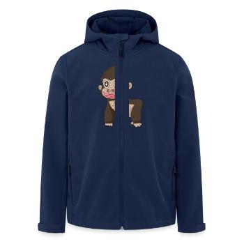 Süsser Affe - Recycelte Männer Softshell-Jacke von Stanley/Stella - Navy - Vorne - AI Model Male 185 light (185cm)