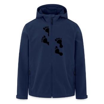 foot - Men’s Recycled Softshell Jacket by Stanley/Stella - navy - Front - AI Model Male 185 light (185cm)