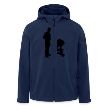 barbecue grill - Recycelte Männer Softshell-Jacke von Stanley/Stella - Navy - Vorne - AI Model Male 185 light (185cm)