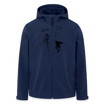 Cowboy mit Lasso - Recycelte Männer Softshell-Jacke von Stanley/Stella - Navy - Vorne - AI Model Male 185 light (185cm)