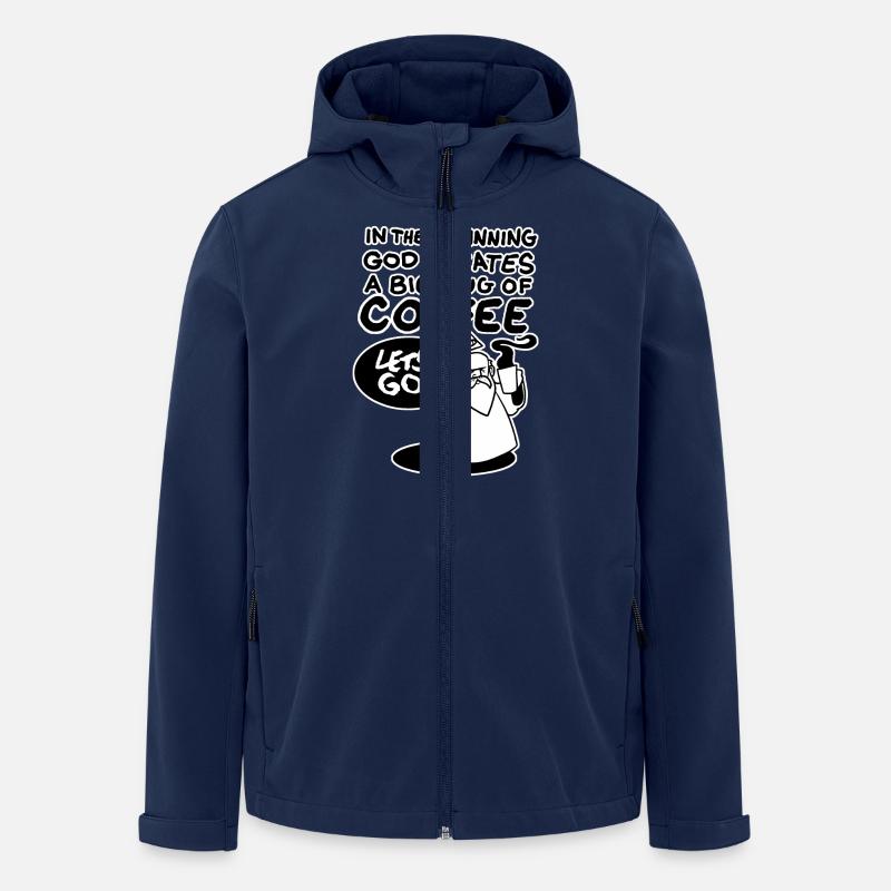 Coffeegod - Recycelte Männer Softshell-Jacke von Stanley/Stella - Navy