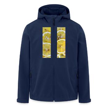 zitrone - Recycelte Männer Softshell-Jacke von Stanley/Stella - Navy - Vorne - AI Model Male 185 light (185cm)