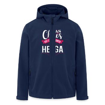 HELGA - Chaos - Recycelte Männer Softshell-Jacke von Stanley/Stella - Navy - Vorne - AI Model Male 185 light (185cm)
