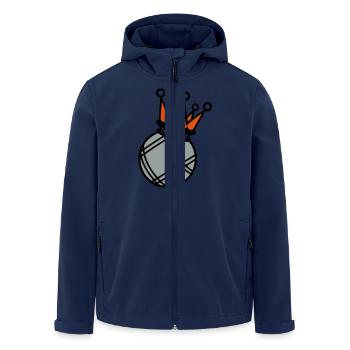 crown king crown petanque boule1 - Men’s Recycled Softshell Jacket by Stanley/Stella - navy - Front - AI Model Male 185 light (185cm)
