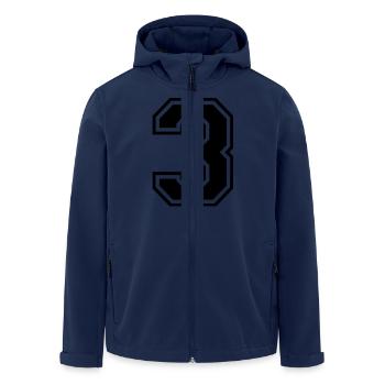 3 - Recycelte Männer Softshell-Jacke von Stanley/Stella - Navy - Vorne - AI Model Male 185 light (185cm)