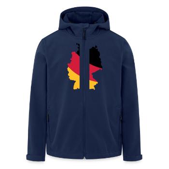 Deutschland Karte - Recycelte Männer Softshell-Jacke von Stanley/Stella - Navy - Vorne - AI Model Male 185 light (185cm)