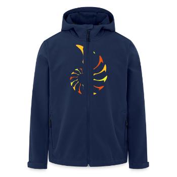 nautilus fibonacci - Men’s Recycled Softshell Jacket by Stanley/Stella - navy - Front - AI Model Male 185 light (185cm)