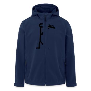 Musikant mit Querflöte - Recycelte Männer Softshell-Jacke von Stanley/Stella - Navy - Vorne - AI Model Male 185 light (185cm)