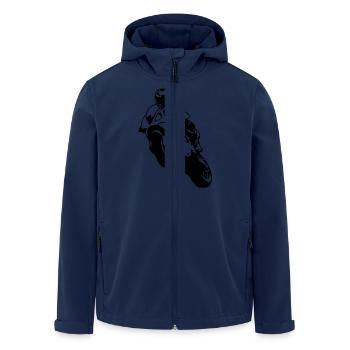 Superbike Wheelie uk - Men’s Recycled Softshell Jacket by Stanley/Stella - navy - Front - AI Model Male 185 light (185cm)