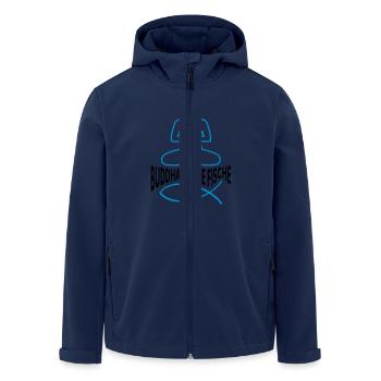 BUDDHA IN THE FISH - Men’s Recycled Softshell Jacket by Stanley/Stella - navy - Front - AI Model Male 185 light (185cm)