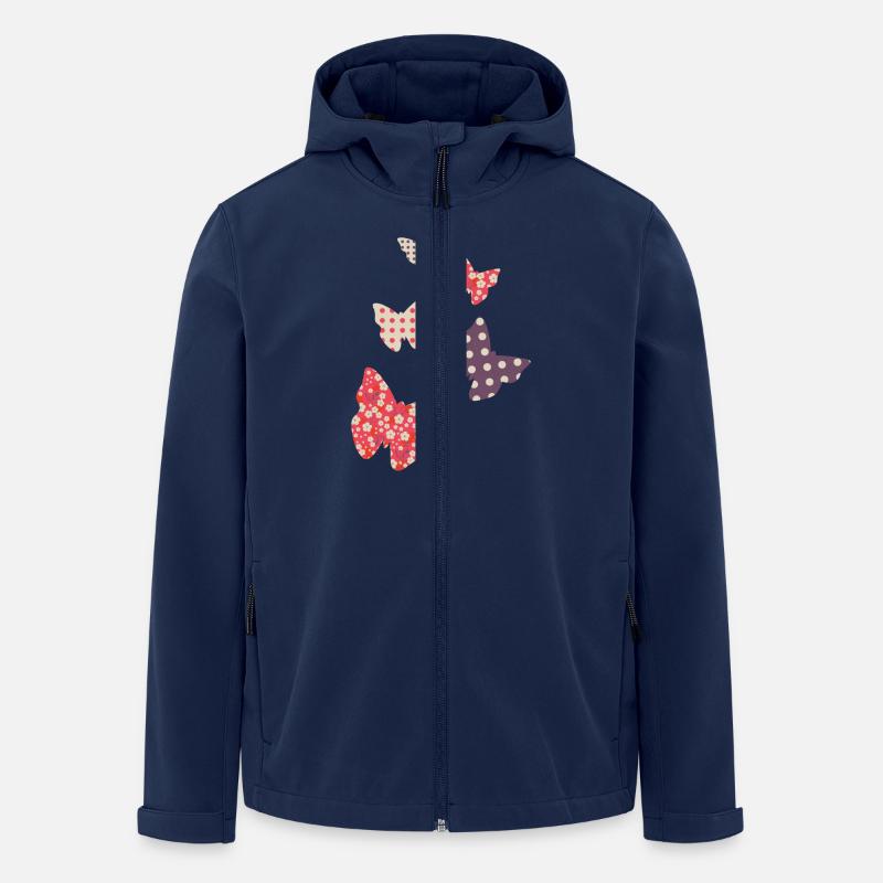 Schmetterlinge - Recycelte Männer Softshell-Jacke von Stanley/Stella - Navy