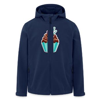 Cupcake - Muffin - Donut - Ice cream - chocolate - - Men’s Recycled Softshell Jacket by Stanley/Stella - navy - Front - AI Model Male 185 light (185cm)