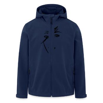 frau_gesicht - Recycelte Männer Softshell-Jacke von Stanley/Stella - Navy - Vorne - AI Model Male 185 light (185cm)