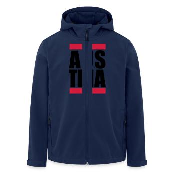 Austria Logo Design - Men’s Recycled Softshell Jacket by Stanley/Stella - navy - Front - AI Model Male 185 light (185cm)