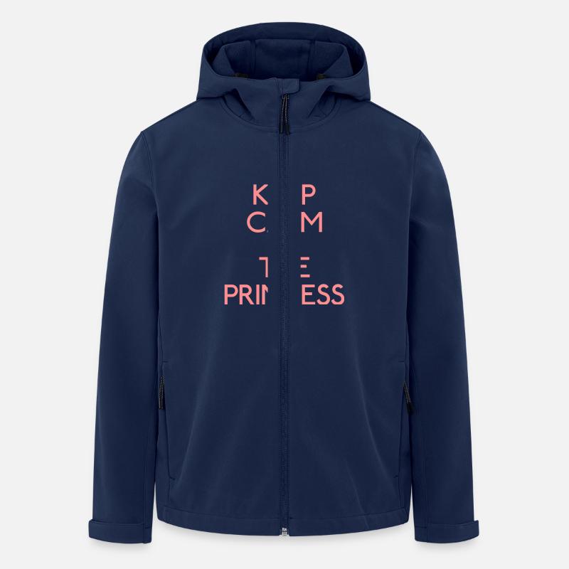 keep calm princess - Veste softshell homme en polyester recyclé Stanley/Stella - marine