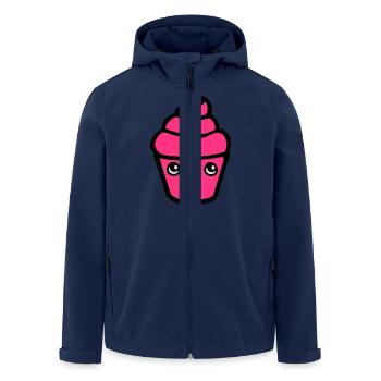 cake kawaii cupcake muffin cake pastry chef manga - Men’s Recycled Softshell Jacket by Stanley/Stella - navy - Front - AI Model Male 185 light (185cm)