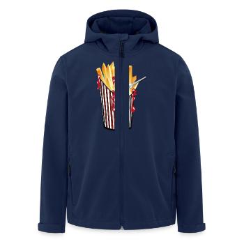French fries - Men’s Recycled Softshell Jacket by Stanley/Stella - navy - Front - AI Model Male 185 light (185cm)
