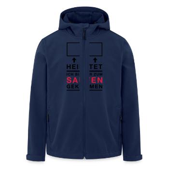 Junggesellenabschied - JGA - Saufen - Recycelte Männer Softshell-Jacke von Stanley/Stella - Navy - Vorne - AI Model Male 185 light (185cm)