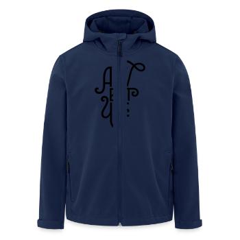 Adventure - Men’s Recycled Softshell Jacket by Stanley/Stella - navy - Front - AI Model Male 185 light (185cm)
