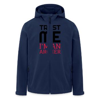 Archery Archer Bogenschießen Tir à l'arc - Men’s Recycled Softshell Jacket by Stanley/Stella - navy - Front - AI Model Male 185 light (185cm)