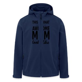 awesome mom - Veste softshell homme en polyester recyclé Stanley/Stella - marine - Devant - AI Model Male 185 light (185cm)