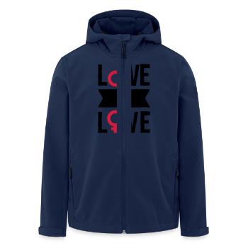 Love - Veste softshell homme en polyester recyclé Stanley/Stella - marine - Devant - AI Model Male 185 light (185cm)