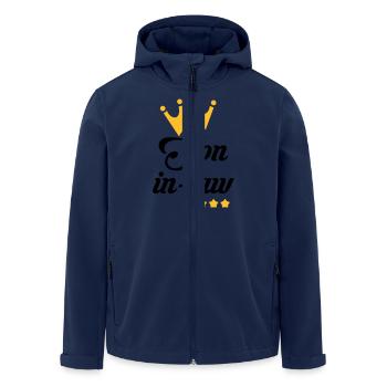 Schwiegervater Schwiegermutter Tochter Sohn - Recycelte Männer Softshell-Jacke von Stanley/Stella - Navy - Vorne - AI Model Male 185 light (185cm)