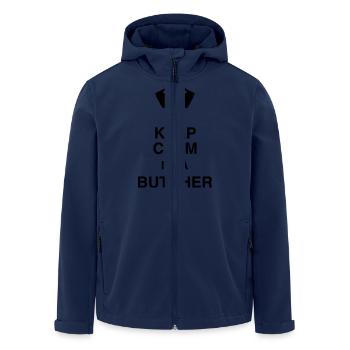 boucher / boucherie / charcutier / viande - Veste softshell homme en polyester recyclé Stanley/Stella - marine - Devant - AI Model Male 185 light (185cm)