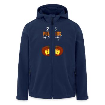 Twins pregnancy baby Halloween costume - Men’s Recycled Softshell Jacket by Stanley/Stella - navy - Front - AI Model Male 185 light (185cm)