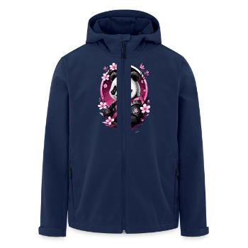 Panda japan pink asien - Recycelte Männer Softshell-Jacke von Stanley/Stella - Navy - Vorne - AI Model Male 185 light (185cm)